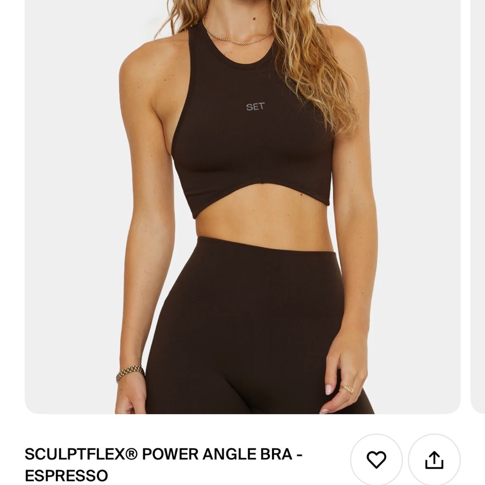 SET Active Sculptflex Power Angle Bra - Espresso (Dark Brown)